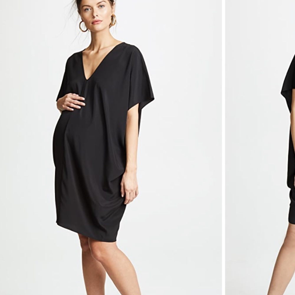 Hatch Black V-Neck Mini Dress